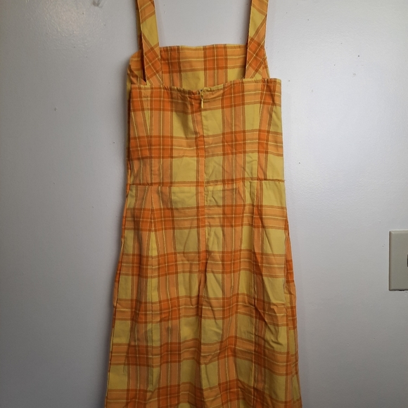 Arizona Jean Co yellow plaid dress - Picture 5 of 10